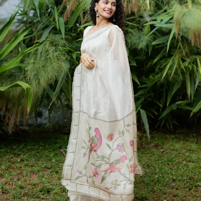 Elegant Hand Embroidered Saree