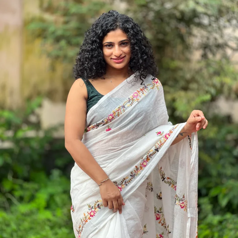 Hand Embroidered Tissue Saree